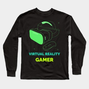 Virtual Reality gamer | VR Headset Long Sleeve T-Shirt